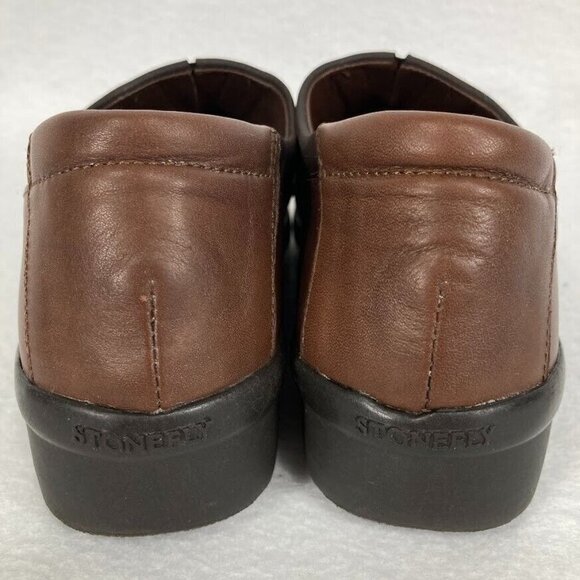 🔥 3/$15 🔥 Stonefly Climacontrol Two Tone Leather Slip On Loafer 6.5 Brown - Picture 7 of 10